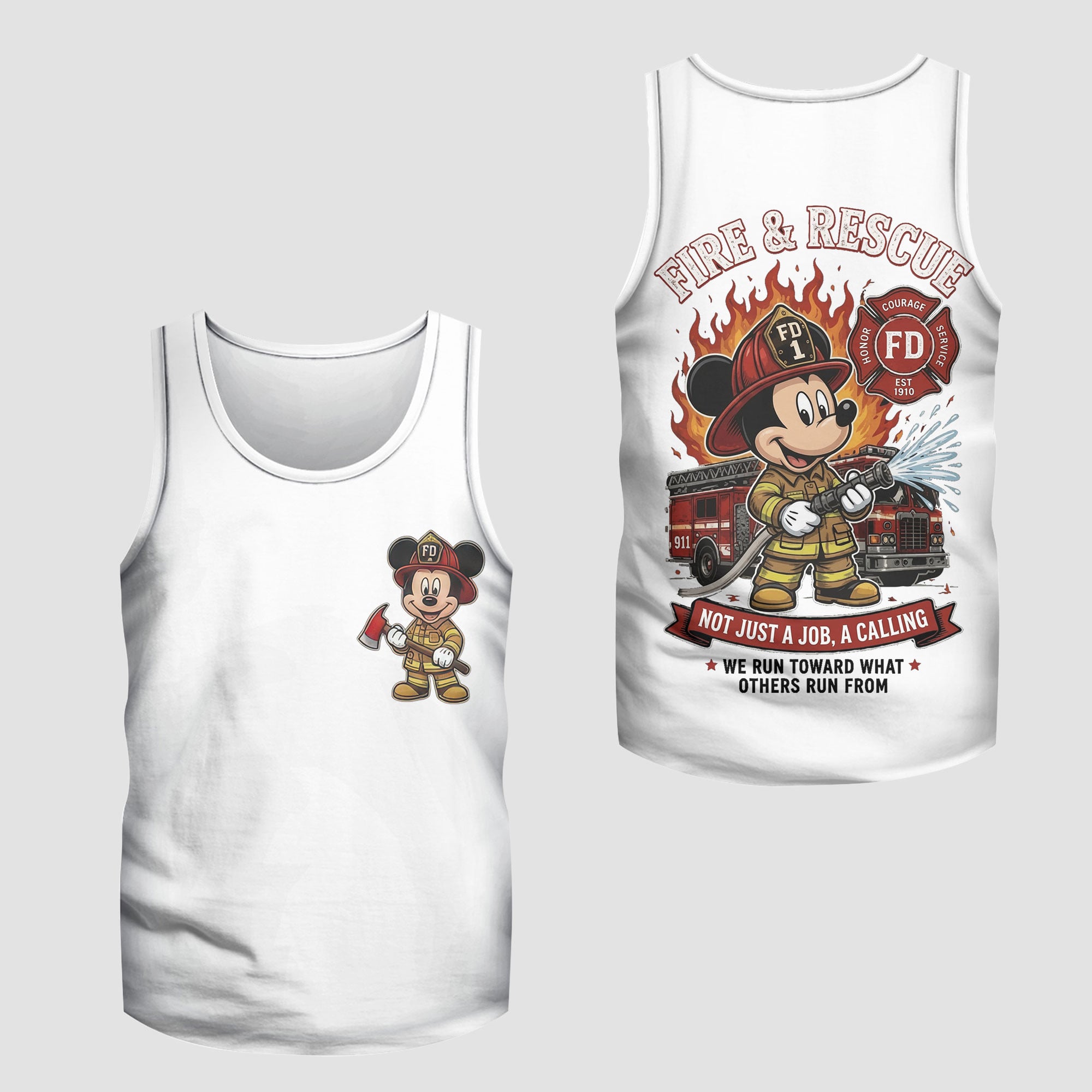 Mickey Mouse All-Over Print T-Shirt - 80% Polyester 20% Cotton - Image 5