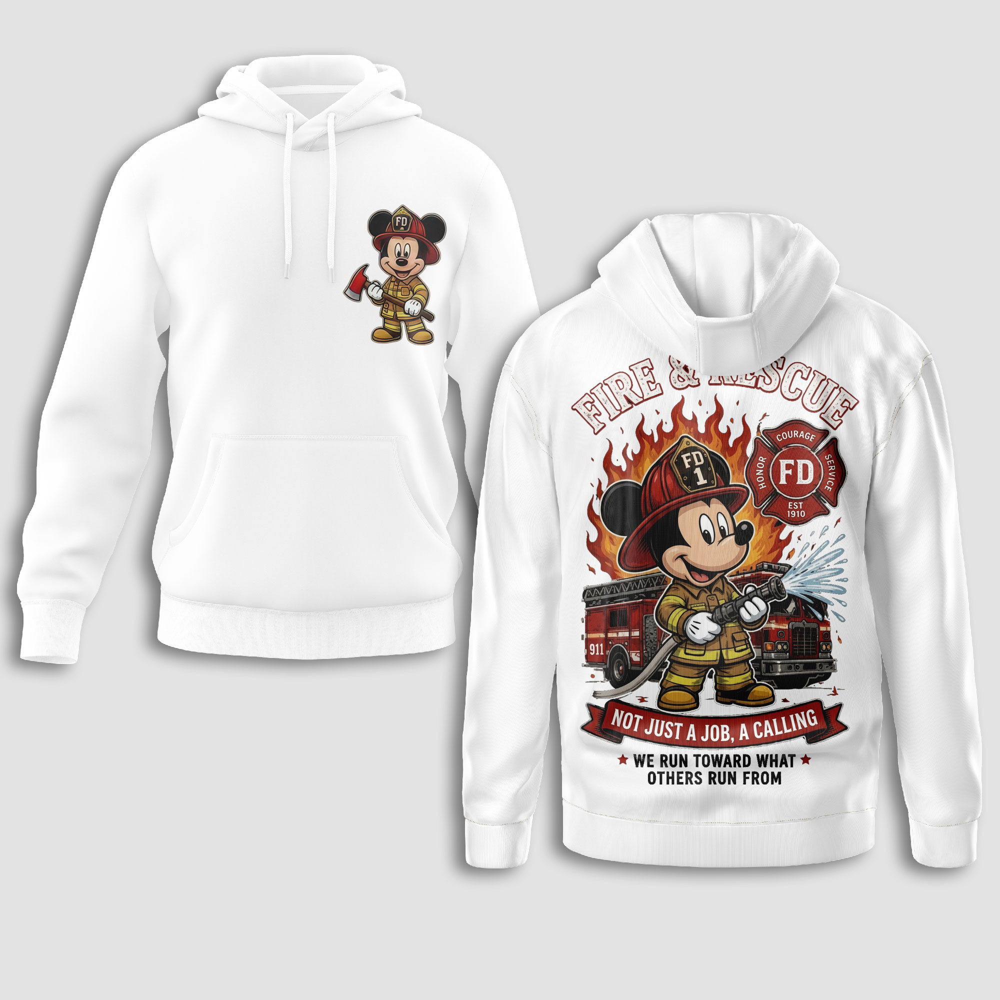 Mickey Mouse All-Over Print T-Shirt - 80% Polyester 20% Cotton - Image 6