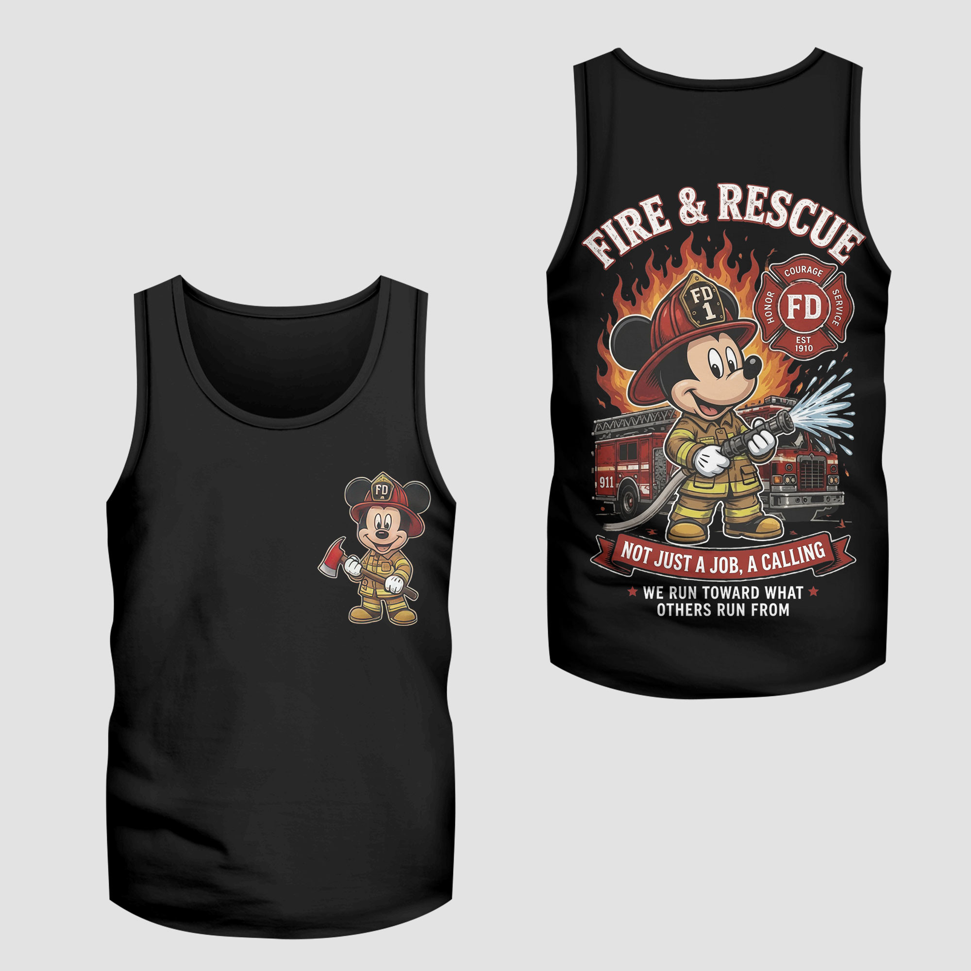 Mickey Mouse All-Over Print T-Shirt - 80% Polyester 20% Cotton - Image 15