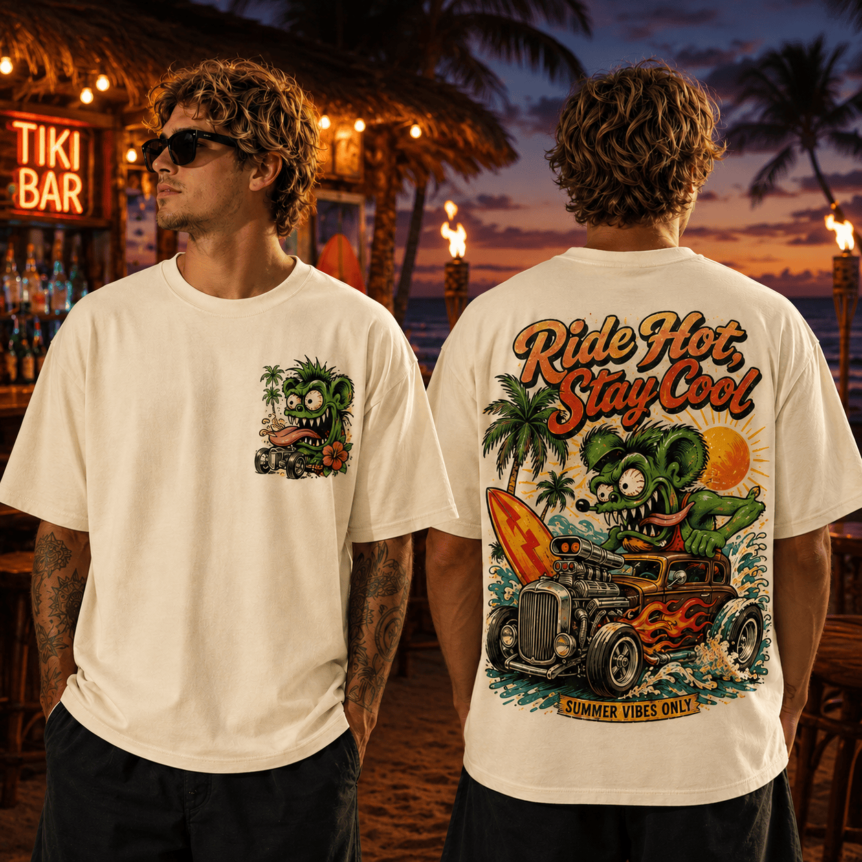 RFK Beach Vibes All-Over Print T-Shirt - Image 2