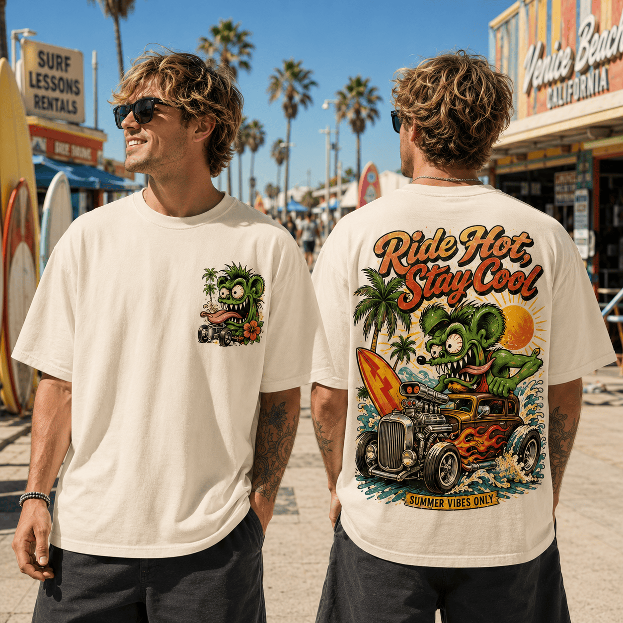 RFK Beach Vibes All-Over Print T-Shirt - Image 3
