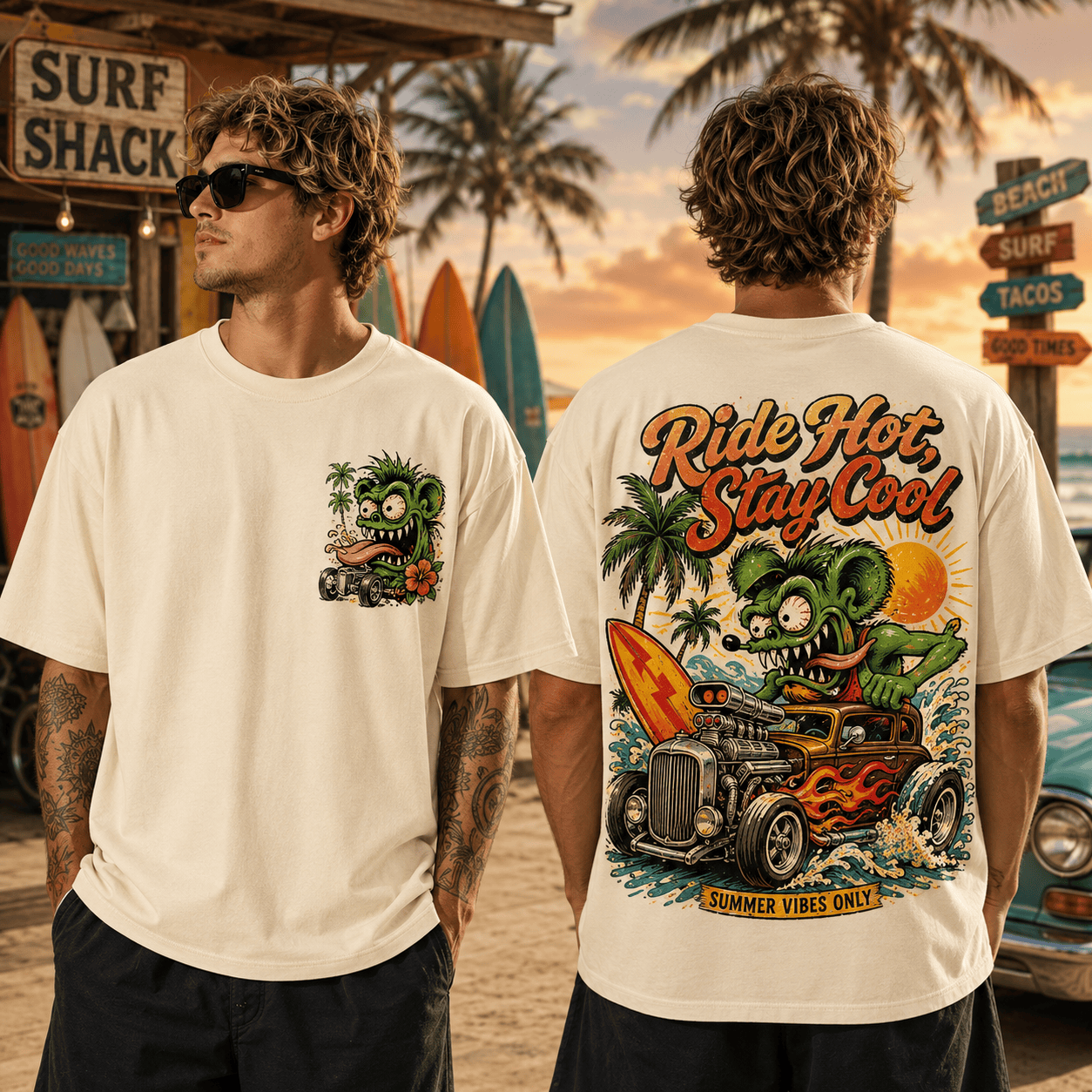 RFK Beach Vibes All-Over Print T-Shirt - Image 4