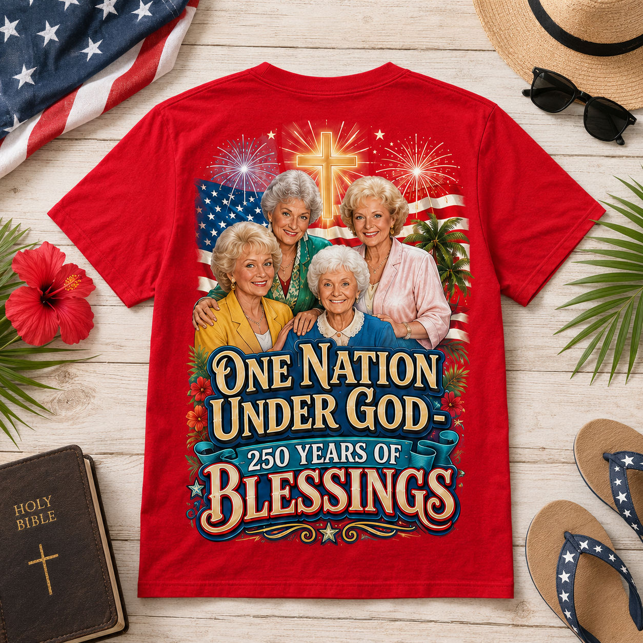 The Wizard of Oz God Bless America T-Shirt - Premium All-Over Print - Image 3