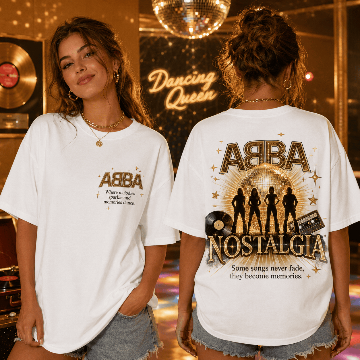 Premium ABBA 3D All-Over Print T-Shirt