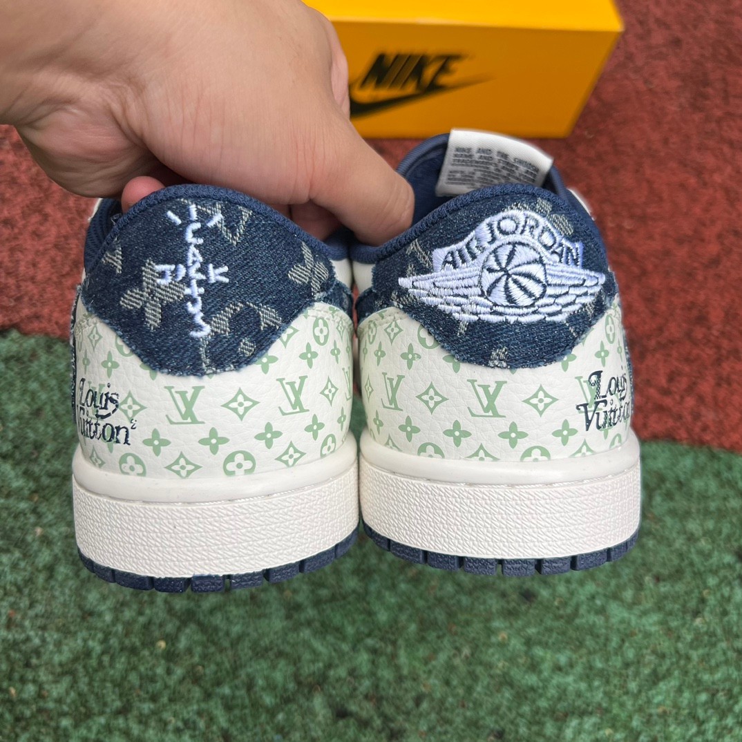 aj1 LV Louis vuitton x Travis Scott x Air Jordan 1 Low sj2068-004 - Image 3