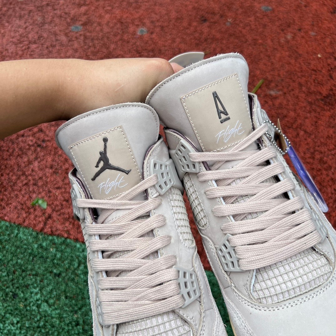 aj4 Amm A Ma Maniere x Air Jordan 4 Fossil Stone FZ4810-200 - Image 9
