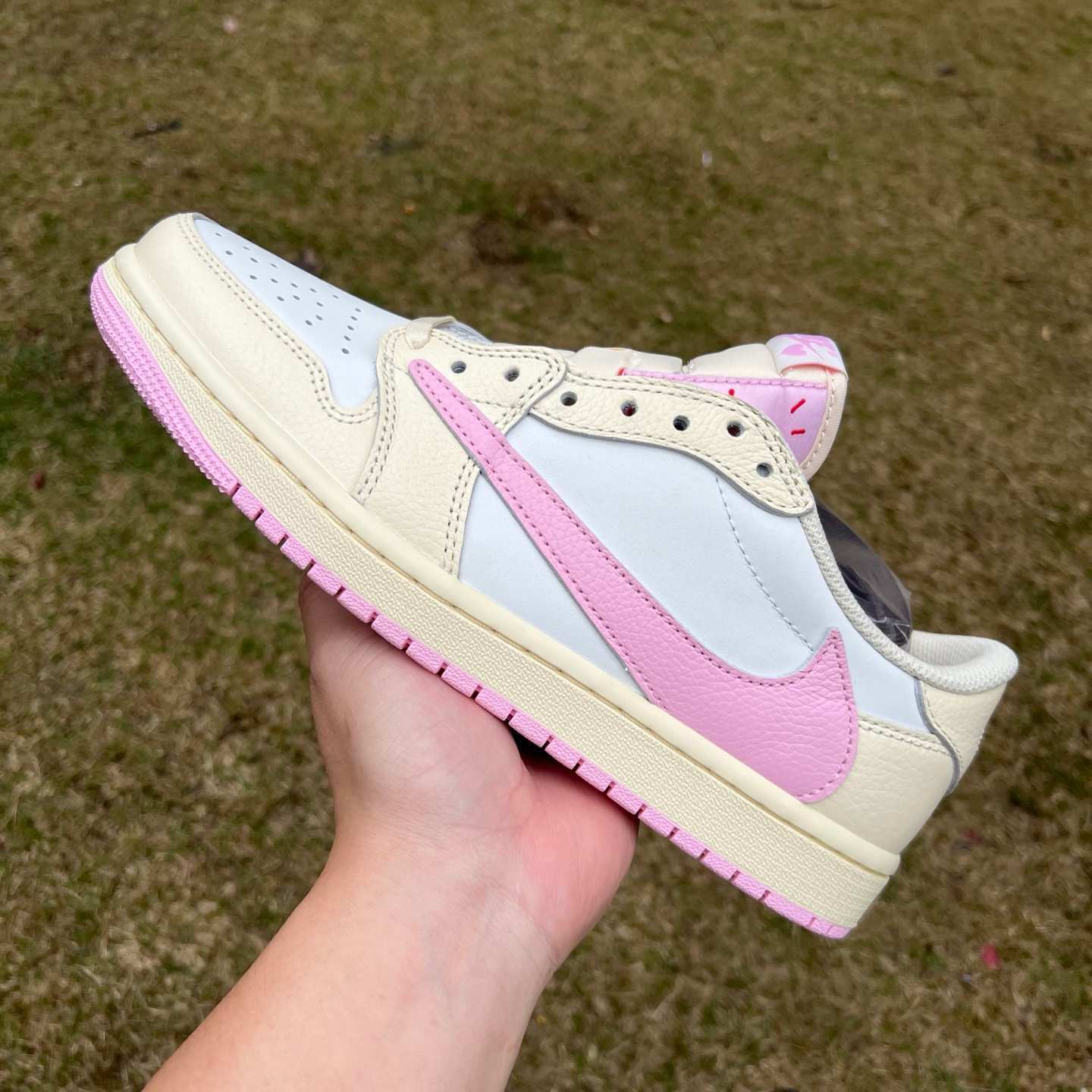 T1 aj1 Travis Scott x Air Jordan AJ1 Low OG SP TS IQ7604-100 - Image 13