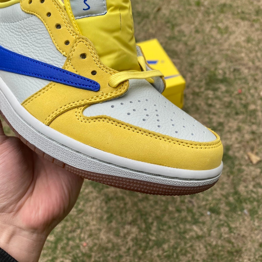 aj1 T1 ⚡️Travis Scott x Air Jordan 1 Low Canary DZ4137-7 - Image 11