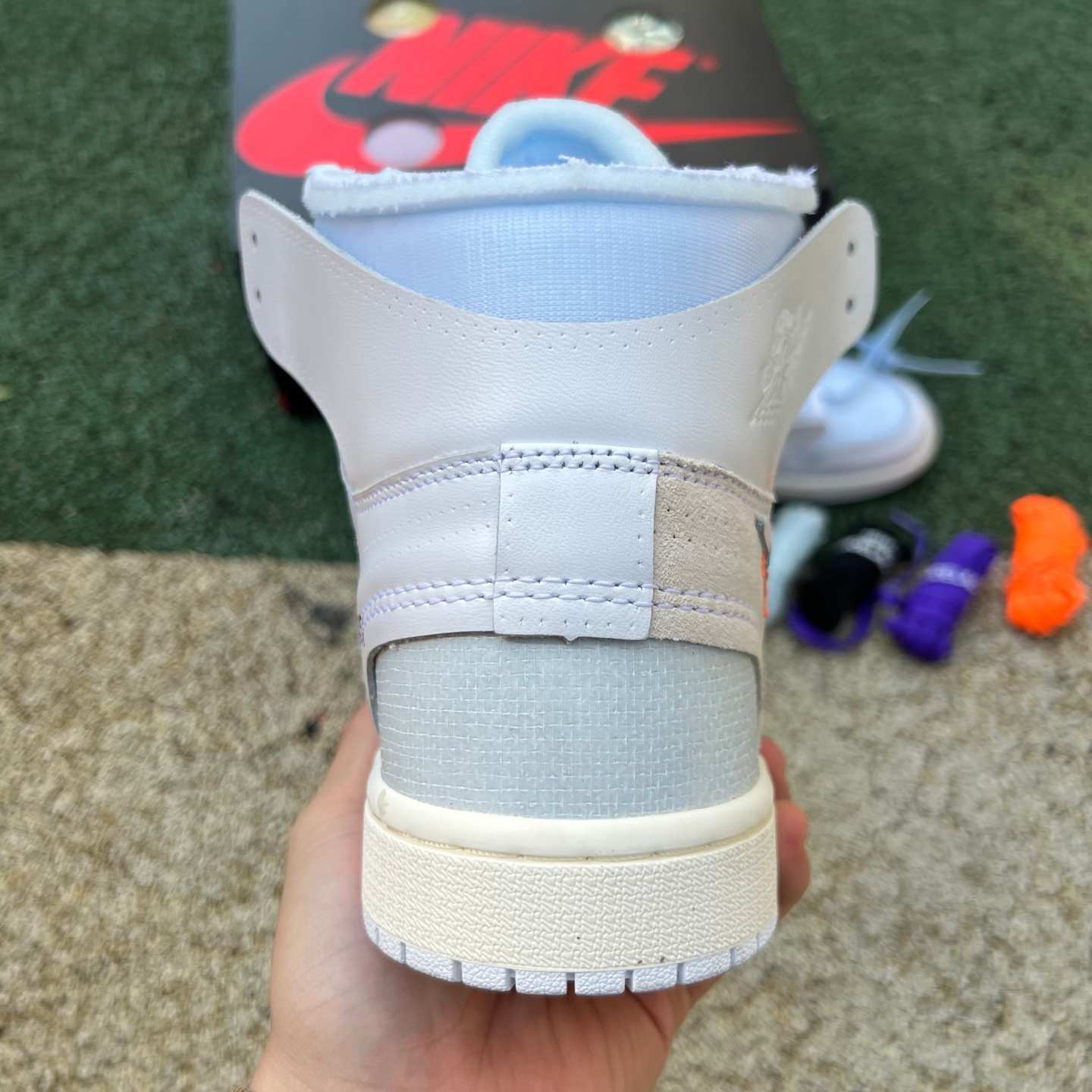 og aj1ow 2026 Off-White x Air Jordan 1 High OG "Alaska" AA3834-100 - Image 22