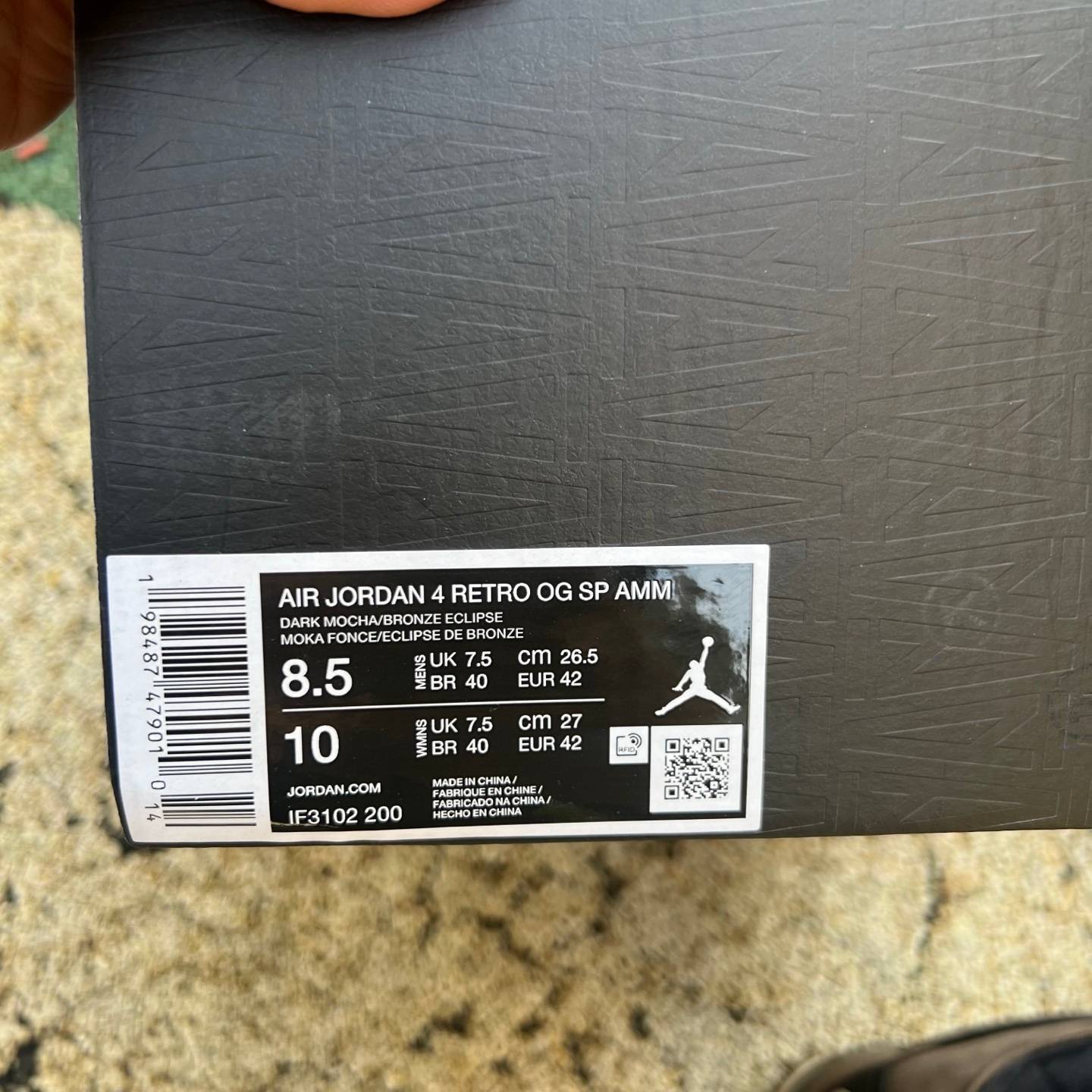 s aj4amm A Ma Maniére x Air Jordan 4 Dark Mocha IF3102-200 36-48.5 - Image 2