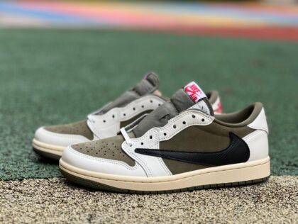 aj1 LJR Travis Scott x Jordan Air Jordan 1 Low OG MediumOlive DM7866-20