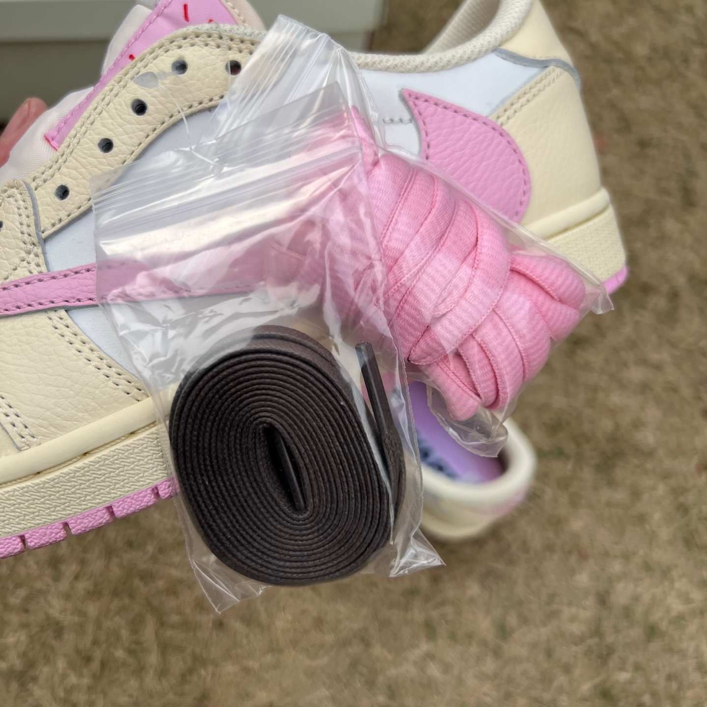 LW aj1 Travis Scott x Air Jordan AJ1 Low OG SP TS IQ7604-100 - Image 6