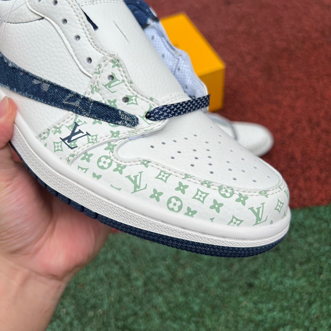 aj1 LV Louis vuitton x Travis Scott x Air Jordan 1 Low sj2068-004 - Image 4