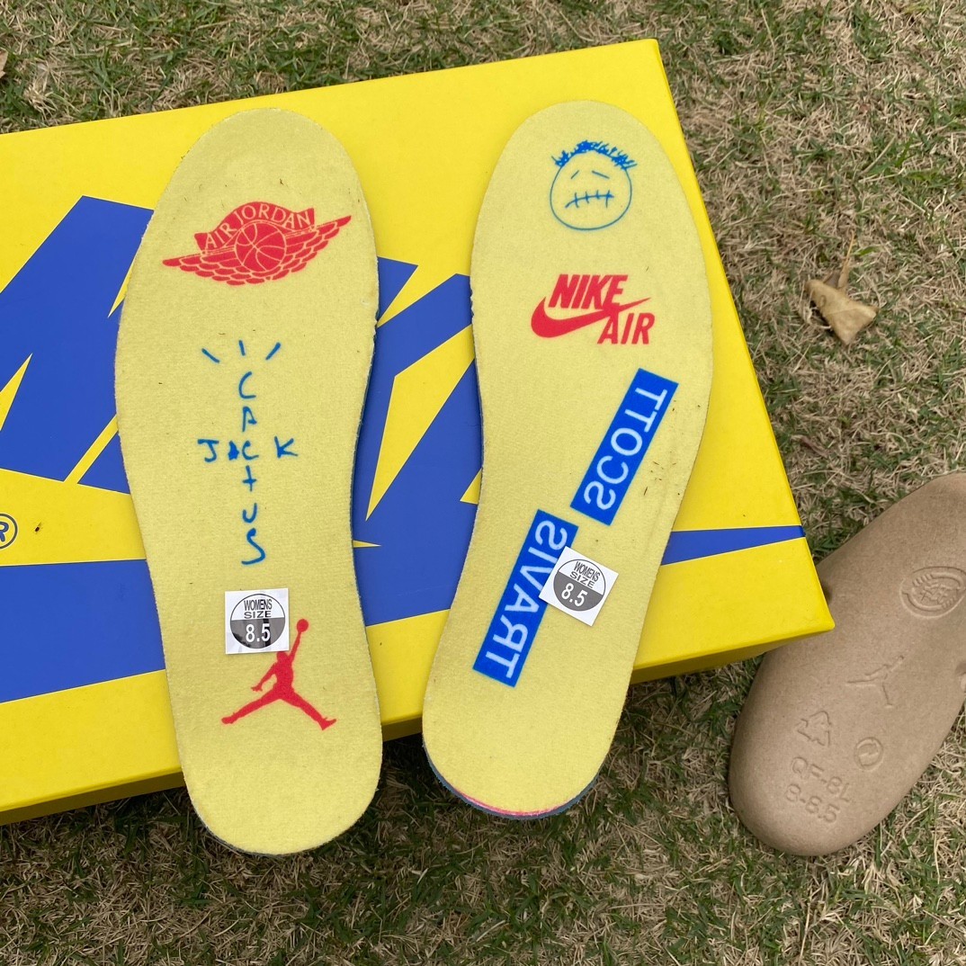 aj1 T1 ⚡️Travis Scott x Air Jordan 1 Low Canary DZ4137-7 - Image 7