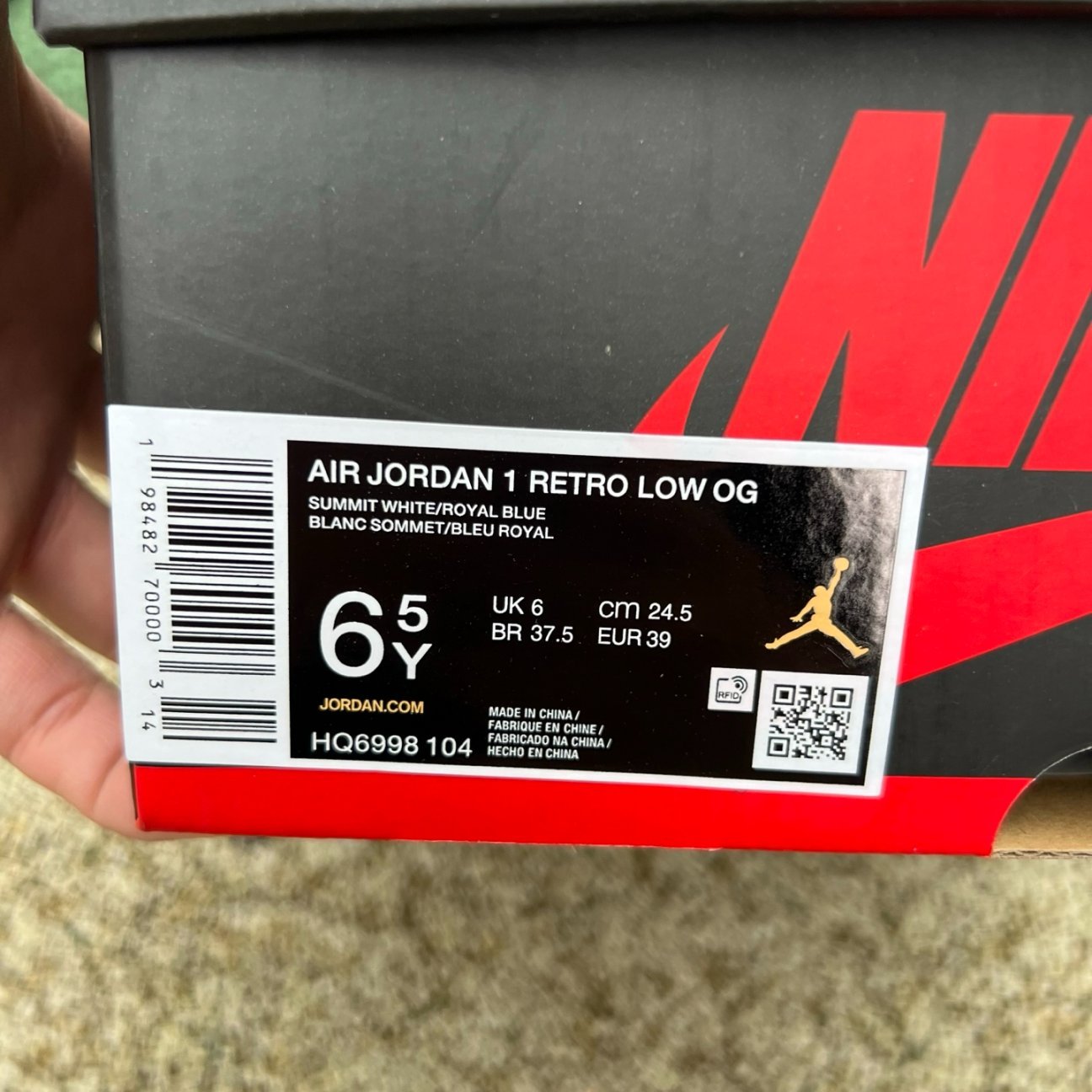 ‼️aj1 Air Jordan 1 Low OG Storm Blue HQ6998-104 - Image 2