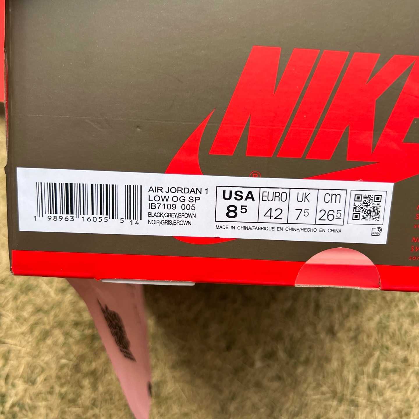 y aj1 Travis Scott x Jordan Air Jordan 1 Low OG IB7109-005 - Image 2