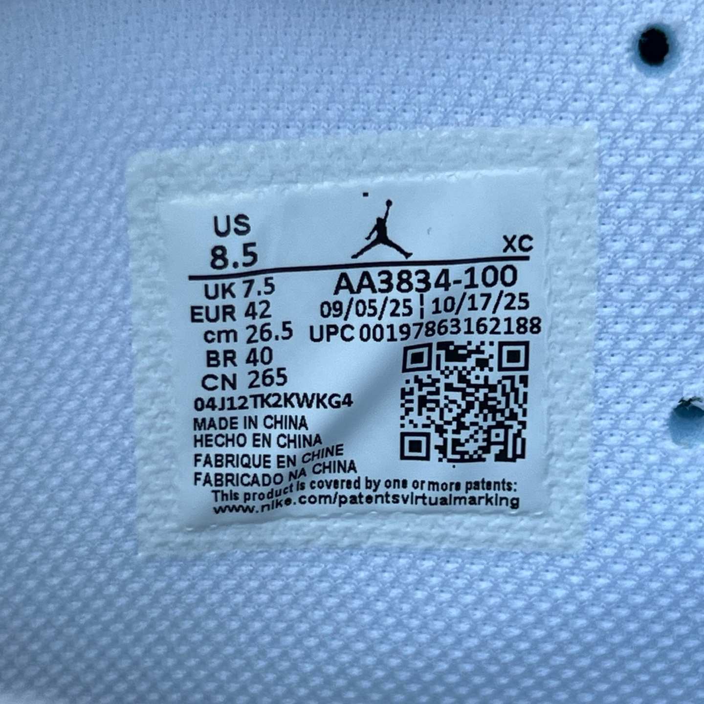 og aj1ow 2026 Off-White x Air Jordan 1 High OG "Alaska" AA3834-100 - Image 2