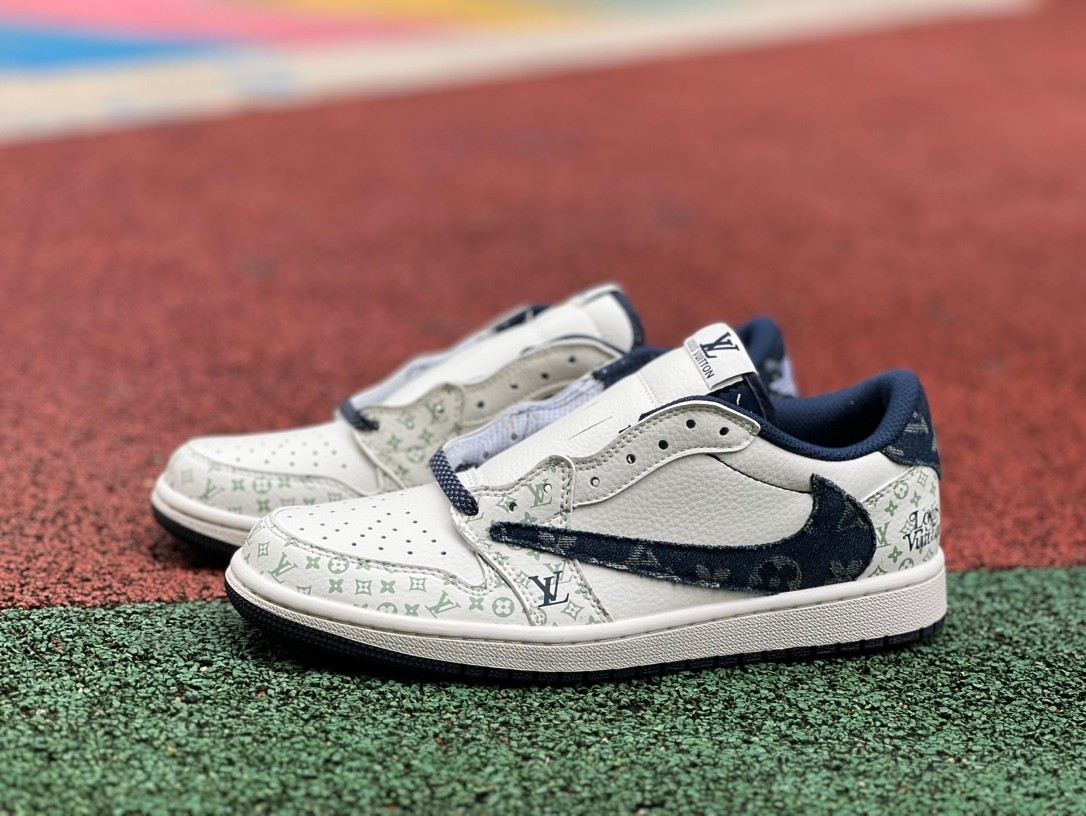 aj1 LV Louis vuitton x Travis Scott x Air Jordan 1 Low sj2068-004