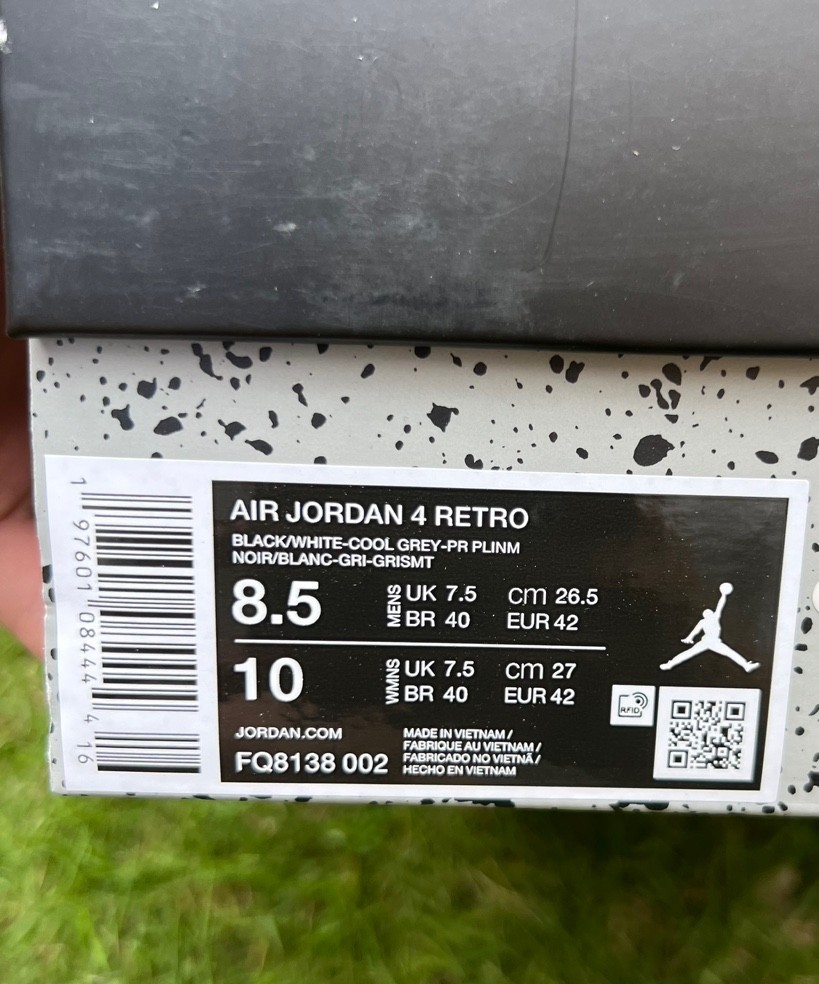 aj4 2024 T1 Air Jordan 4 Fear fq8138-002 - Image 6