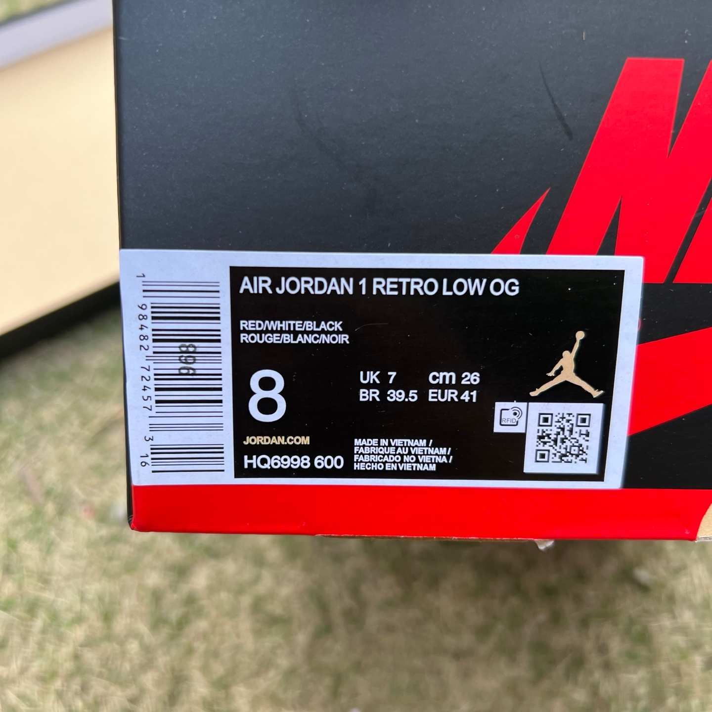 AJ1Low OG Jordan Air Jordan 1 RETRO LOW OG Chicago HQ6998-600 - Image 2
