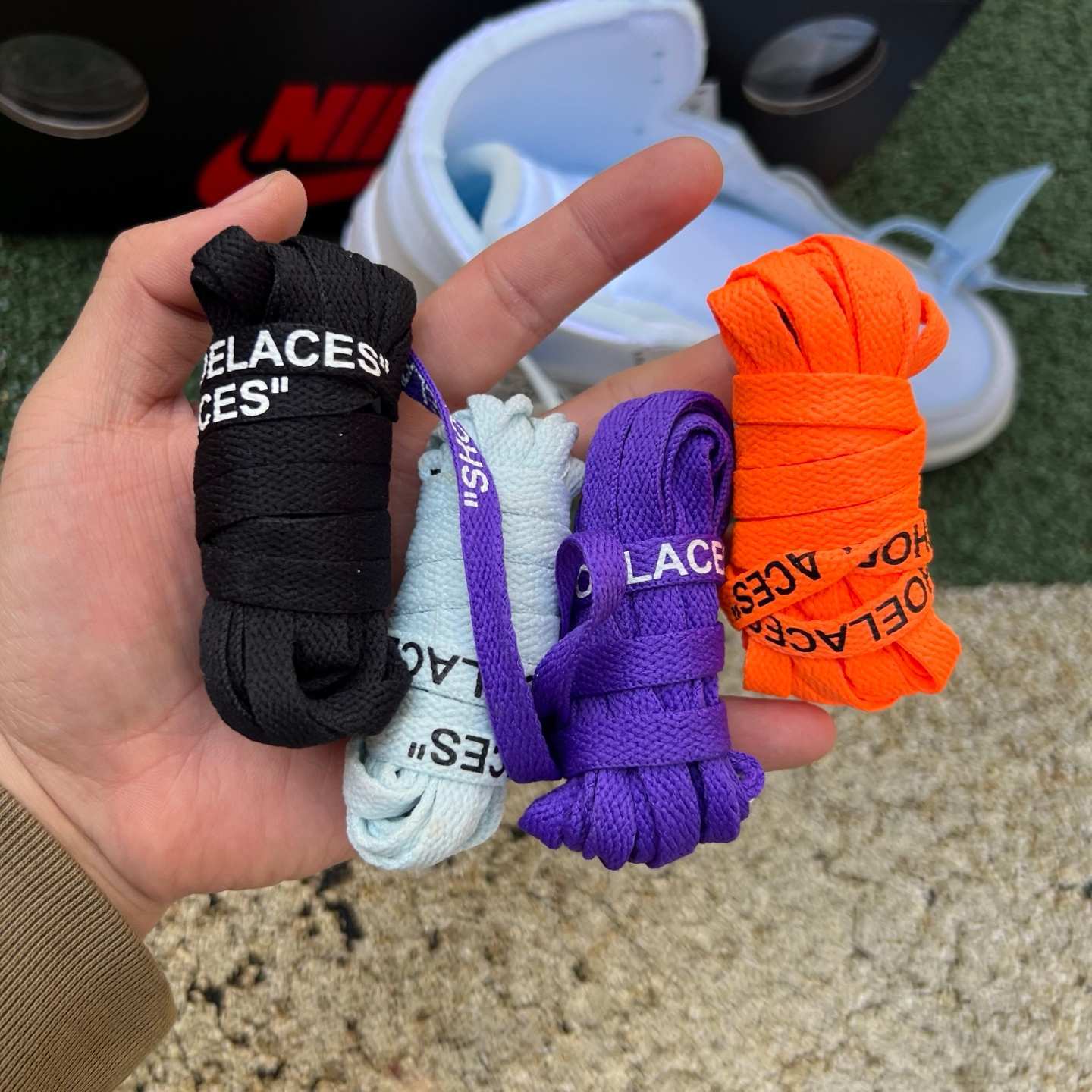 og aj1ow 2026 Off-White x Air Jordan 1 High OG "Alaska" AA3834-100 - Image 7