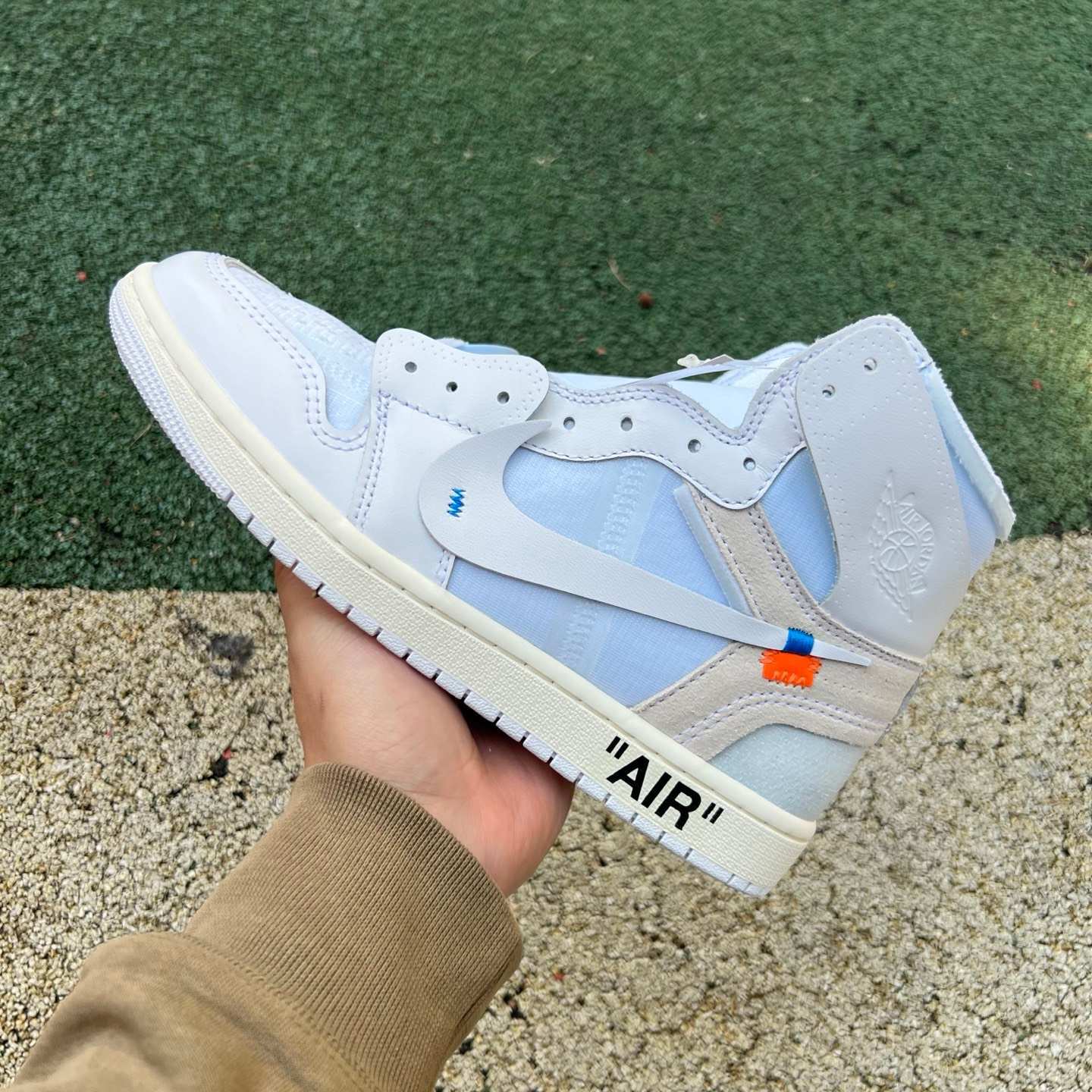 og aj1ow 2026 Off-White x Air Jordan 1 High OG "Alaska" AA3834-100 - Image 14