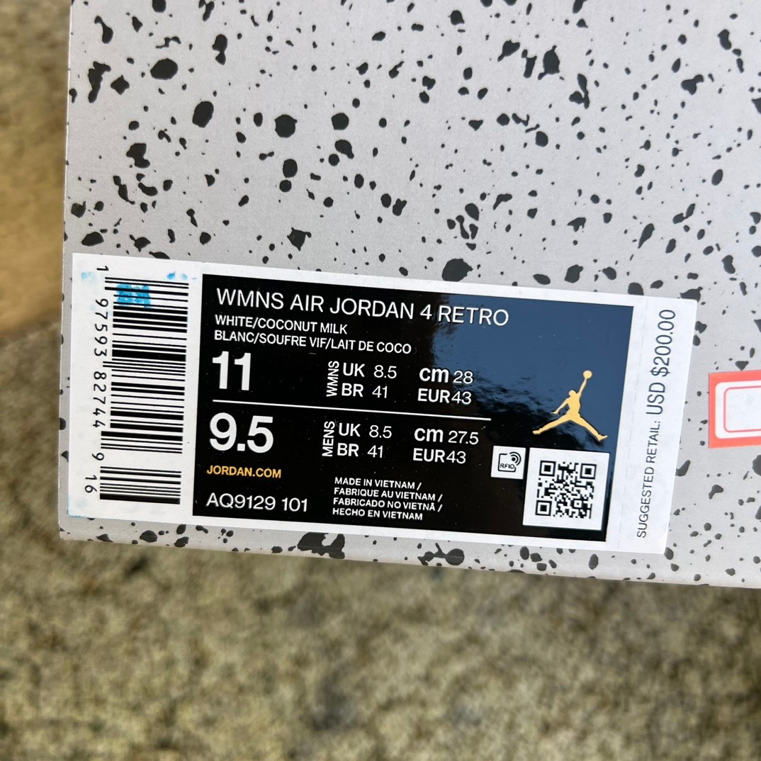 aj4 Air Jordan 4 AJ4 AQ9129-101 - Image 3