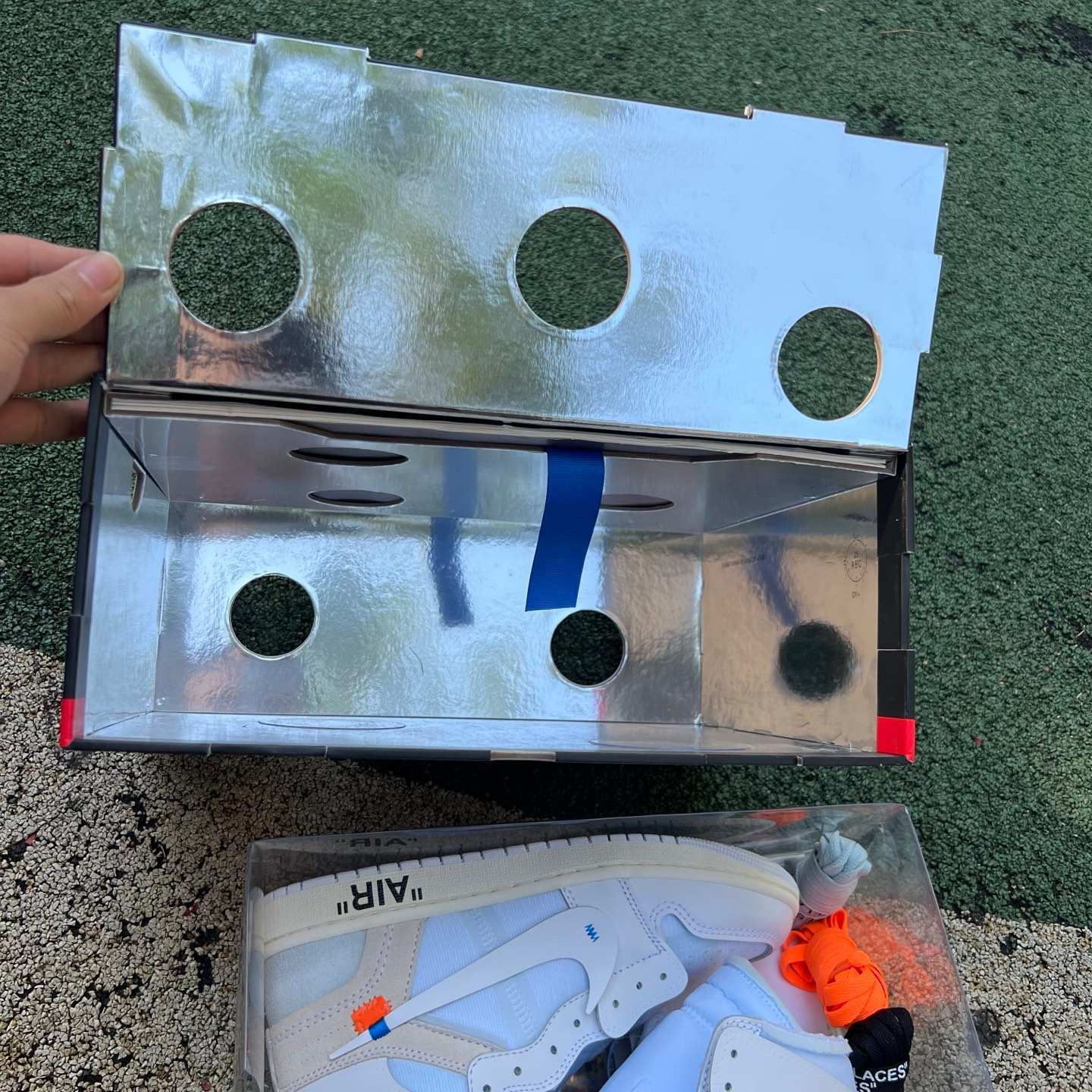 og aj1ow 2026 Off-White x Air Jordan 1 High OG "Alaska" AA3834-100 - Image 12