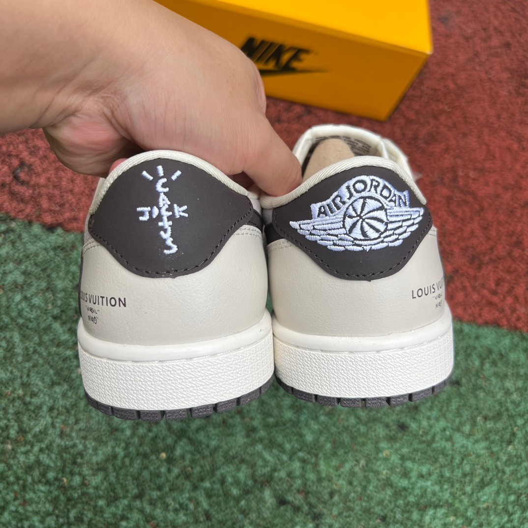 aj1 LV Louis vuitton x Travis Scott x Air Jordan 1 Low LX1988-10 - Image 6