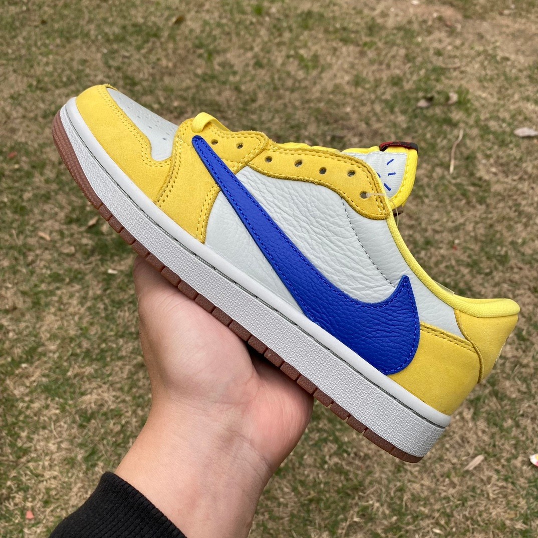 aj1 T1 ⚡️Travis Scott x Air Jordan 1 Low Canary DZ4137-7 - Image 10