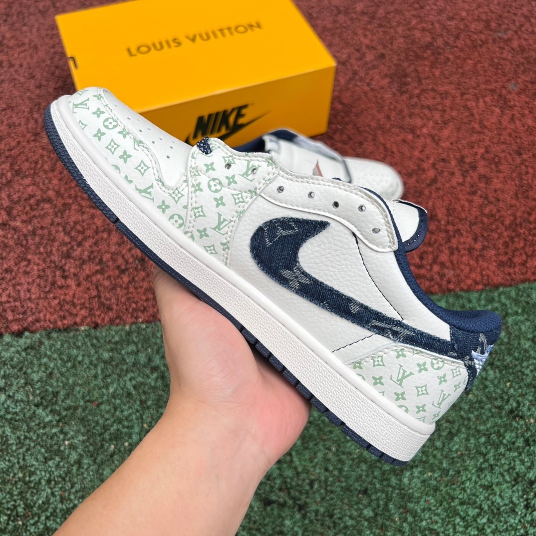 aj1 LV Louis vuitton x Travis Scott x Air Jordan 1 Low sj2068-004 - Image 8
