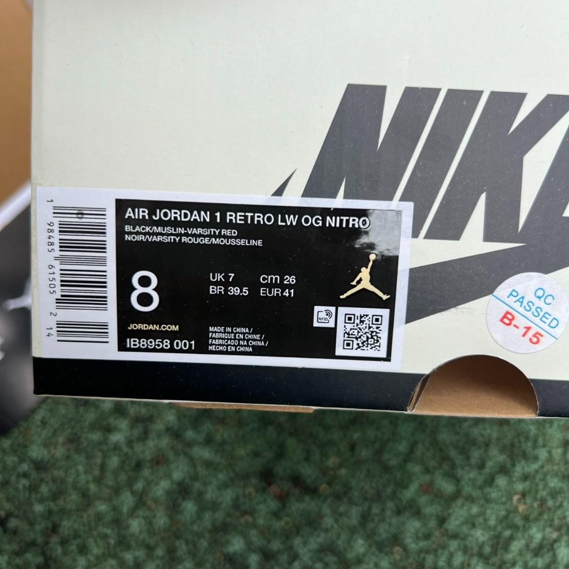 aj1 Air Jordan 1x Nigel Bike AJ1 IB8958-001 - Image 2