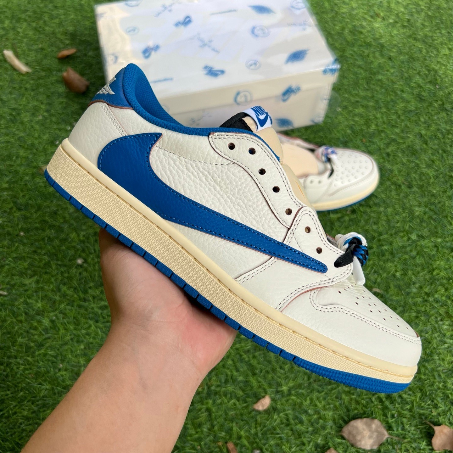 T1 ‼️aj1 2.0 Travis Scott x Fragment Design x Air Jordan 1 DM7866-104 - Image 19