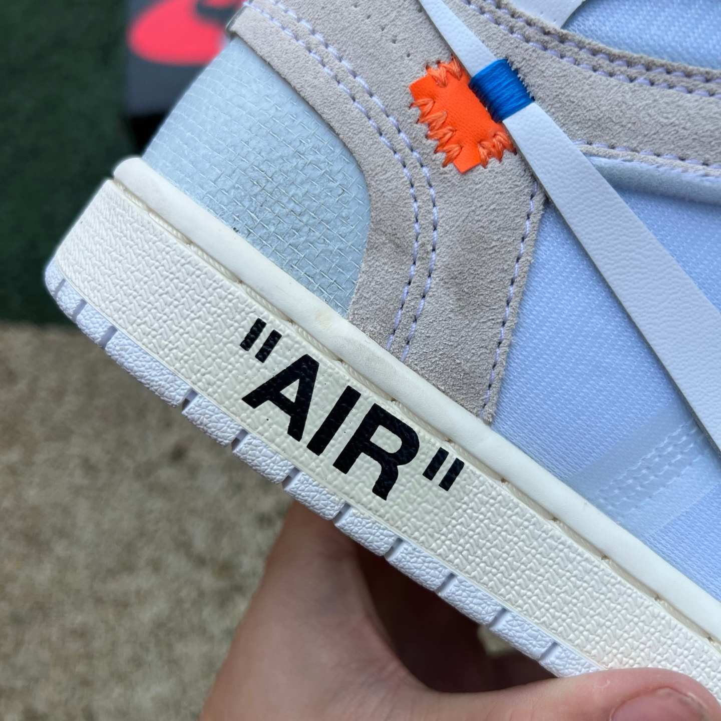 og aj1ow 2026 Off-White x Air Jordan 1 High OG "Alaska" AA3834-100 - Image 9