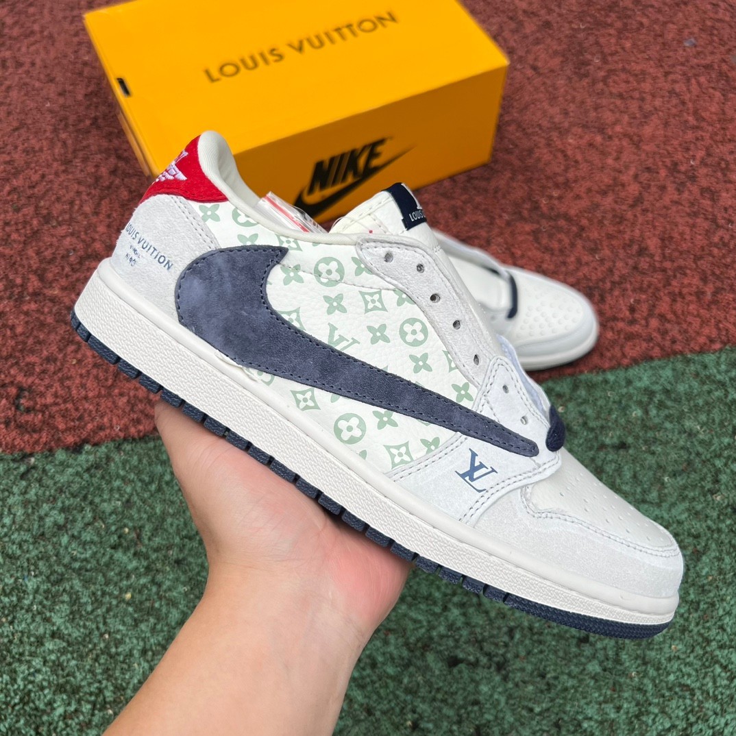 aj1 LV Louis vuitton x Travis Scott x Air Jordan 1 Low YQ2088-688 - Image 10