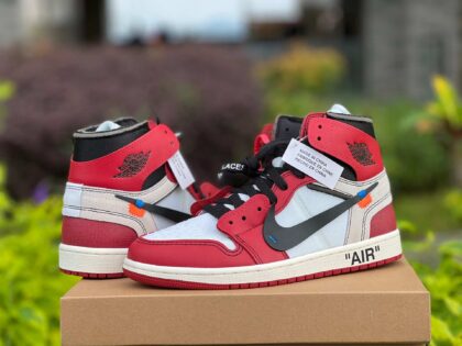 Ljr aj1ow OFF-WHITE x Jordan Air Jordan 1 Retro High The Ten Chicago AA3834-101