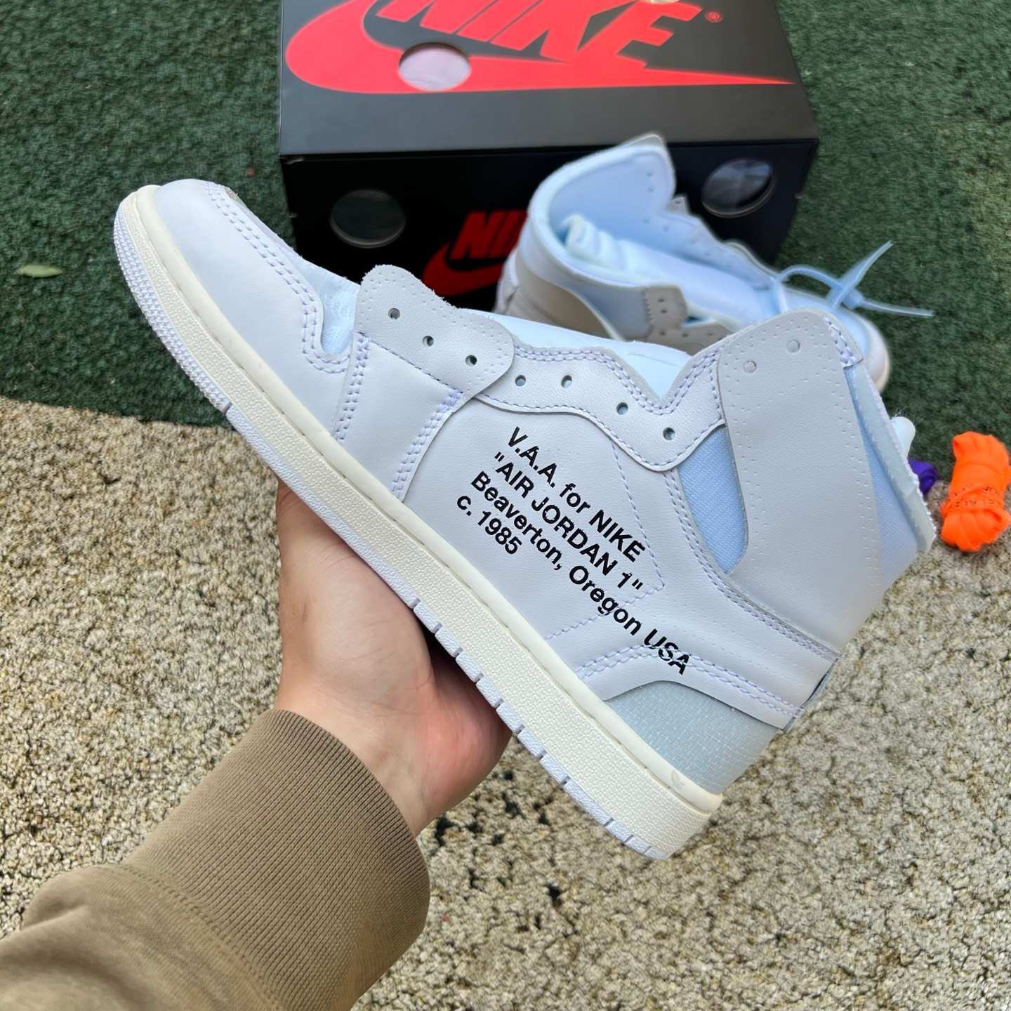og aj1ow 2026 Off-White x Air Jordan 1 High OG "Alaska" AA3834-100 - Image 21