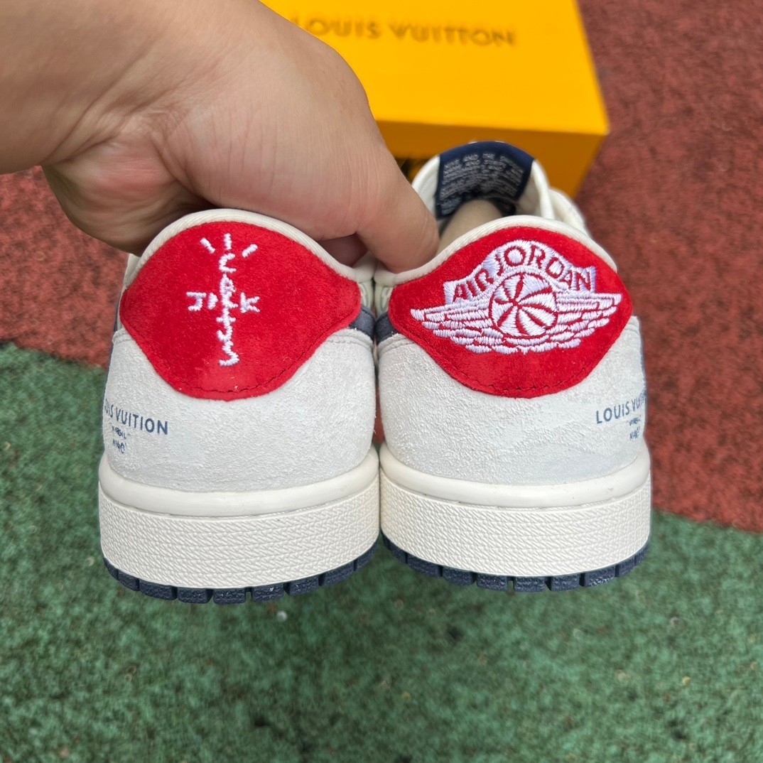 aj1 LV Louis vuitton x Travis Scott x Air Jordan 1 Low YQ2088-688 - Image 3