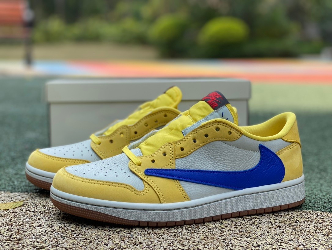 aj1 ⚡️LJR ????Travis Scott x Air Jordan 1 Low Canary 8.0
