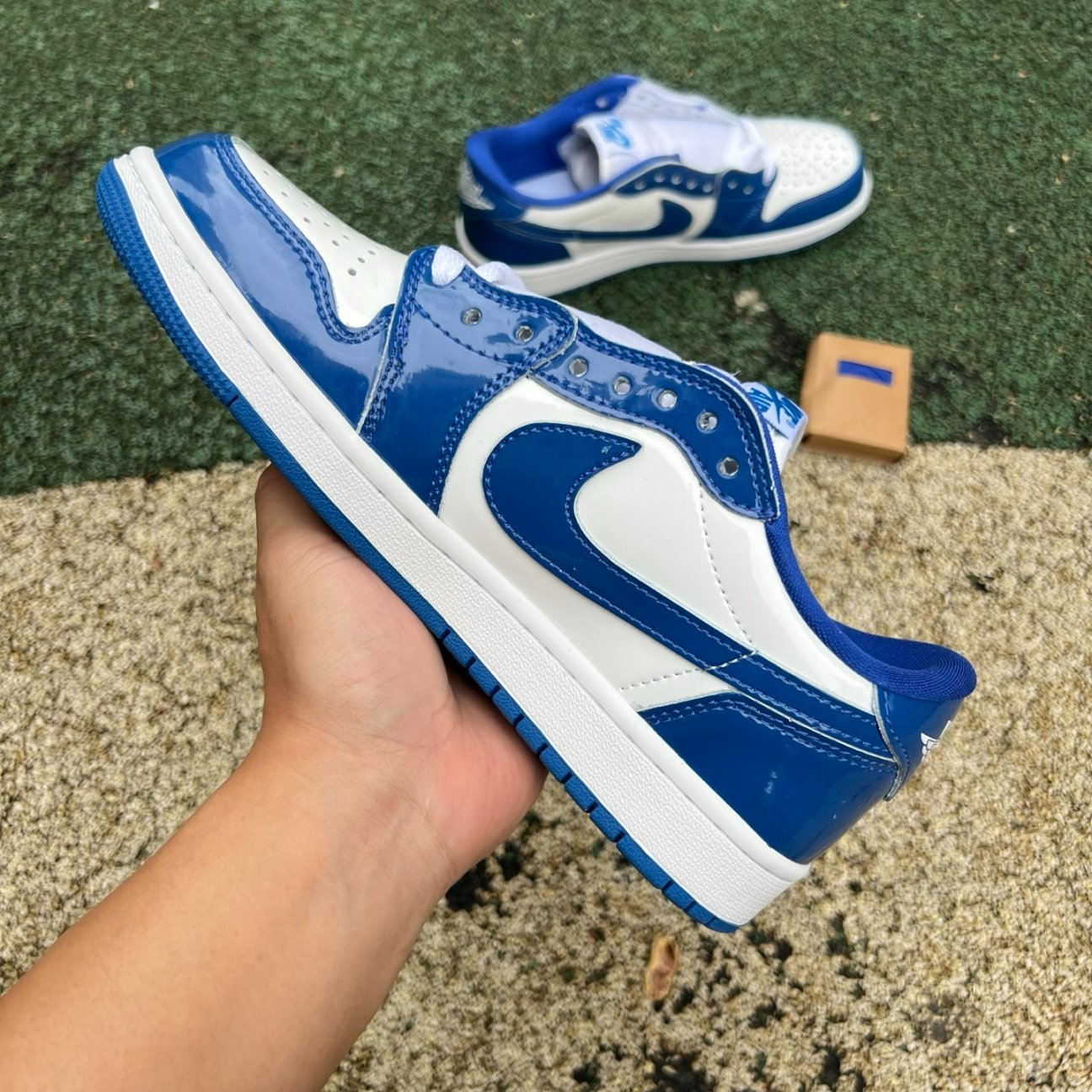 ‼️aj1 Air Jordan 1 Low OG Storm Blue HQ6998-104 - Image 8