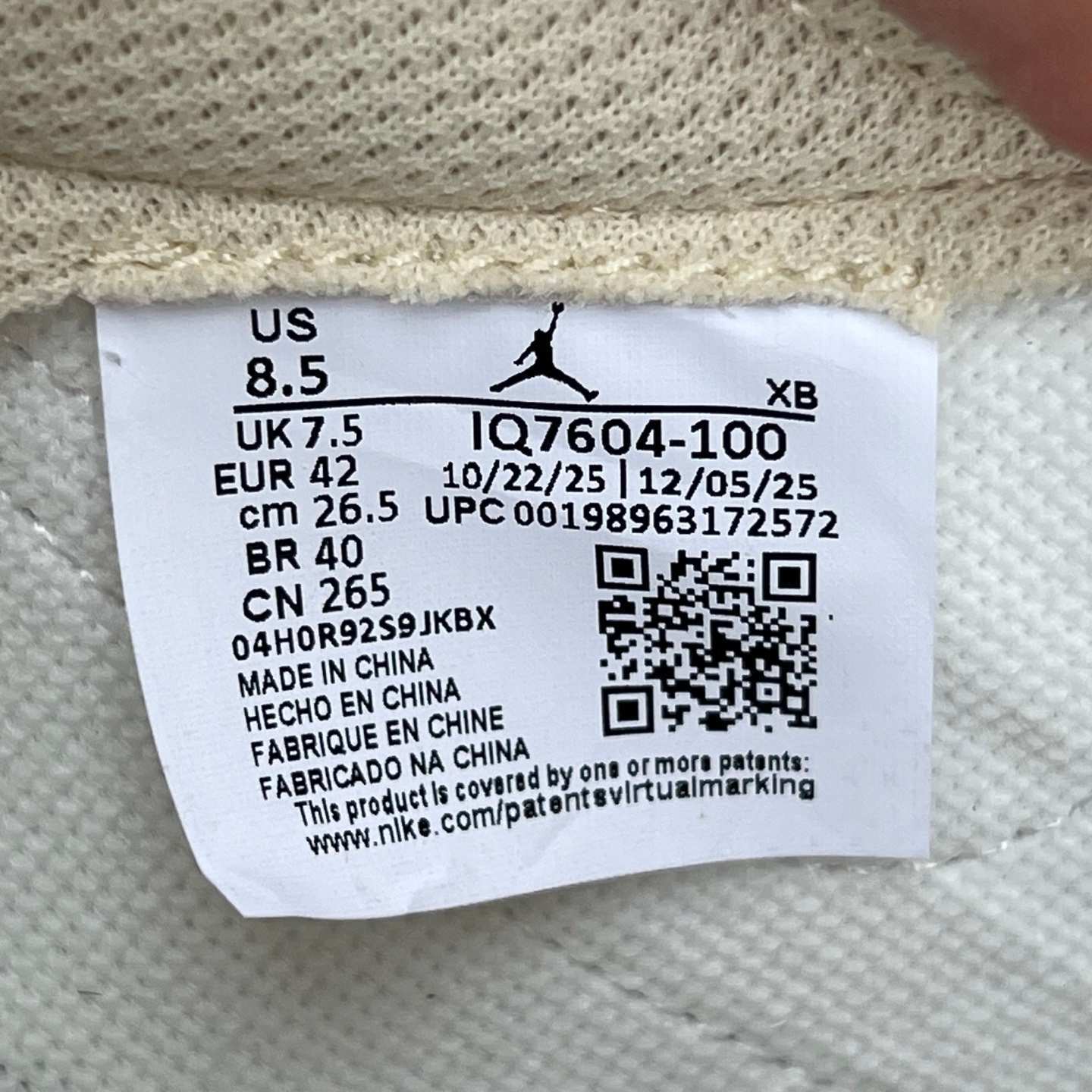 T1 aj1 Travis Scott x Air Jordan AJ1 Low OG SP TS IQ7604-100 - Image 4