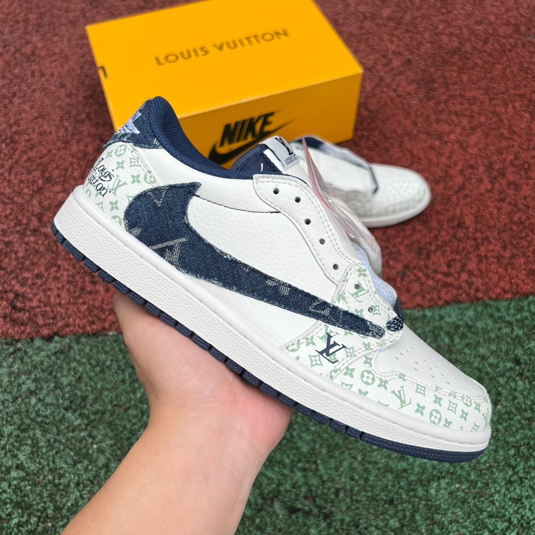 aj1 LV Louis vuitton x Travis Scott x Air Jordan 1 Low sj2068-004 - Image 10
