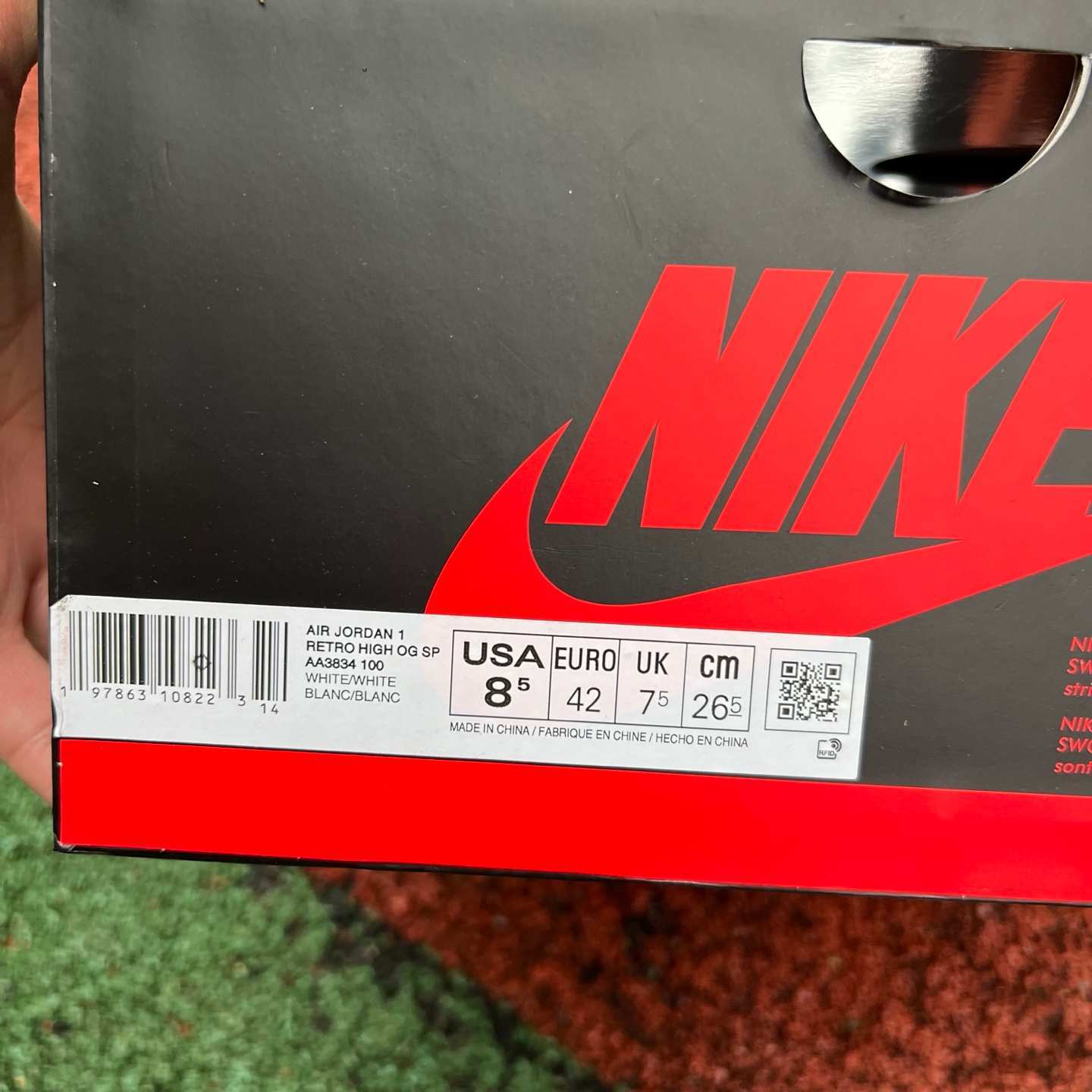 F aj1ow 2026 Off-White x Air Jordan 1 High OG "Alaska" AA3834-100 - Image 2