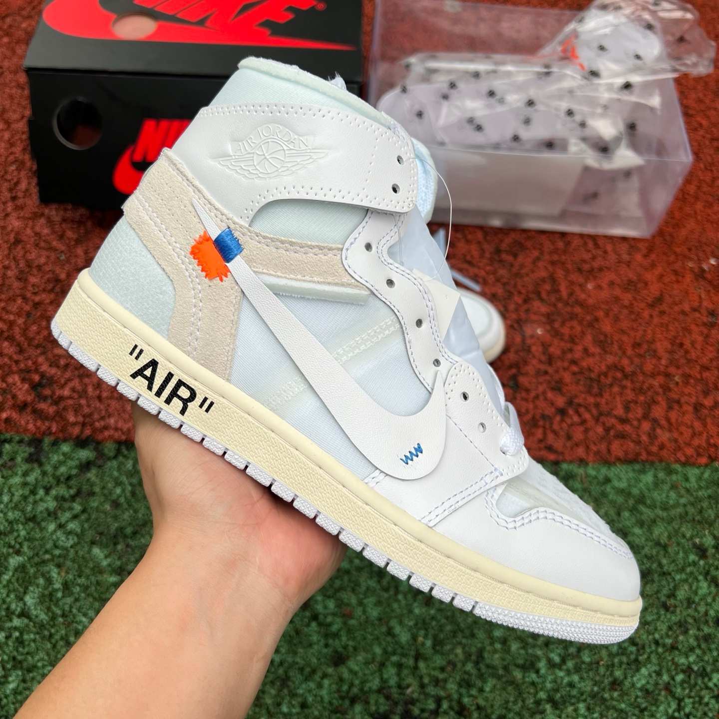 F aj1ow 2026 Off-White x Air Jordan 1 High OG "Alaska" AA3834-100 - Image 12