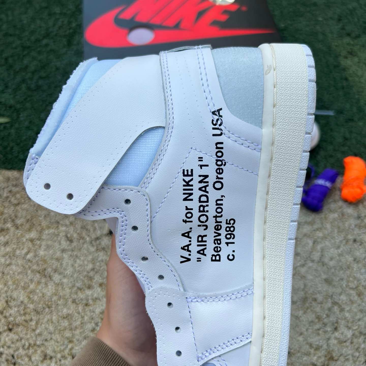 og aj1ow 2026 Off-White x Air Jordan 1 High OG "Alaska" AA3834-100 - Image 19