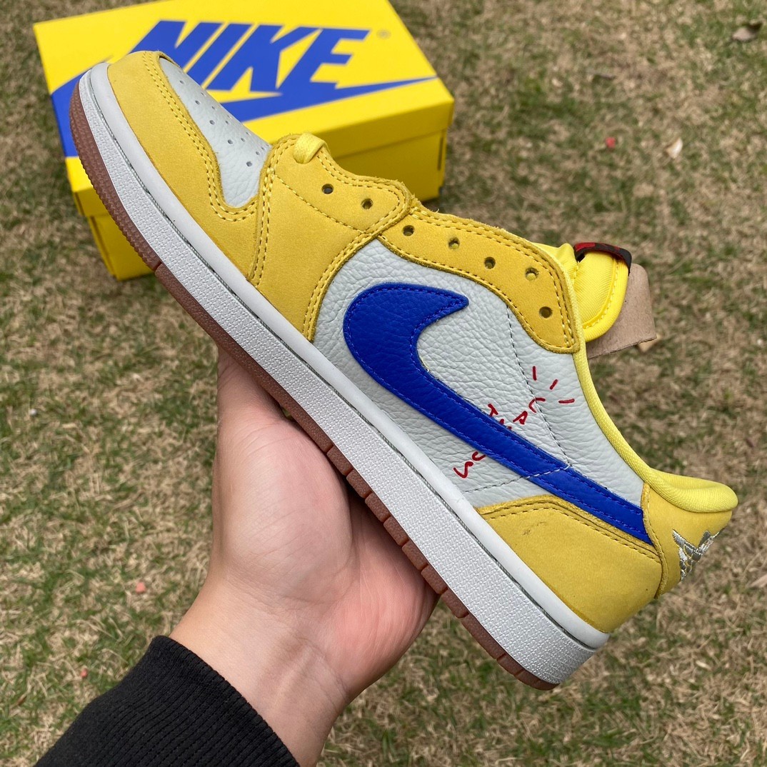 aj1 T1 ⚡️Travis Scott x Air Jordan 1 Low Canary DZ4137-7 - Image 16