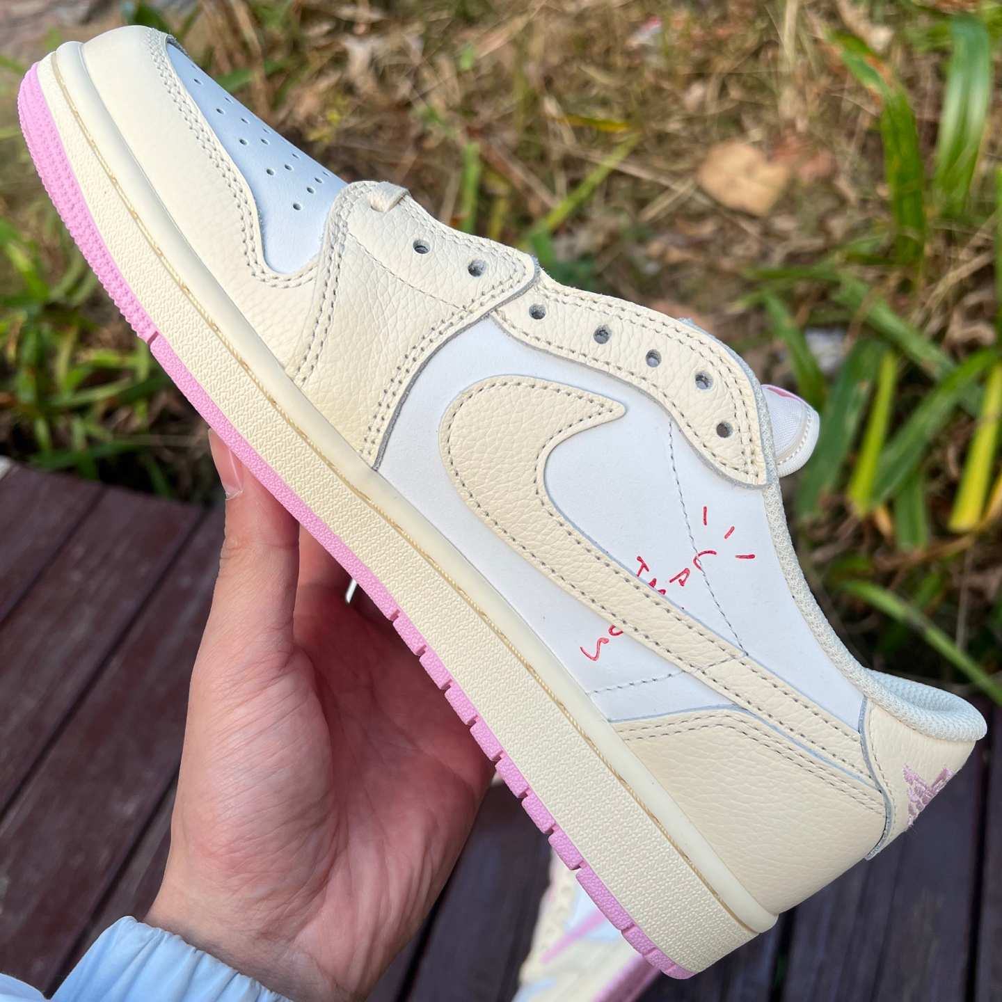 LJR aj1 Travis Scott x Air Jordan AJ1 Low OG SP TS IQ7604-100 - Image 18