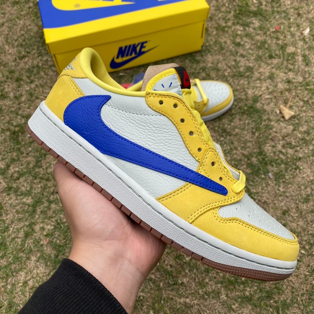 aj1 T1 ⚡️Travis Scott x Air Jordan 1 Low Canary DZ4137-7 - Image 18