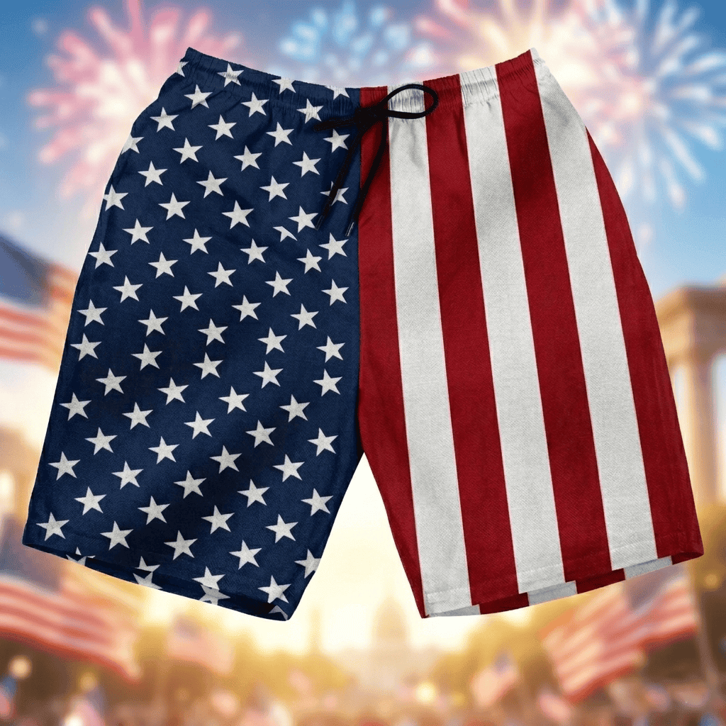 Golden Retriever Patriot Hawaiian Shirt - 100% Woven Polyester, Short Sleeve, Summer Beach Shirt - Image 11