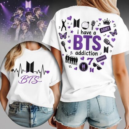 BTS Heartbeat Lover 3D Printed T-Shirt, Polyester-Cotton Blend